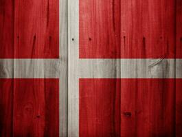 wooden texture with flag photo