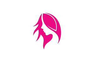 beauty woman logo design with creative modern vector