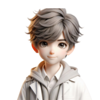 AI generated 3d Cartoon character little boy png