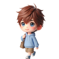 AI generated 3d Cartoon character little boy png