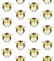 Vector seamless pattern of doodle sketch owl