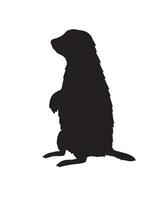 Vector hand drawn doodle sketch groundhog marmot silhouette