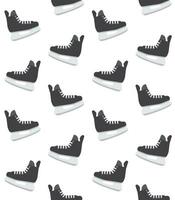 Vector seamless pattern of flat hockey ice skates