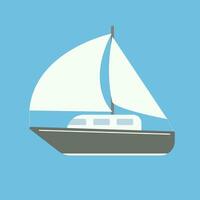 Sailboat on blue background vector