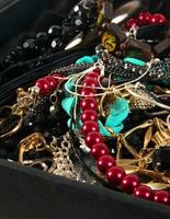 Fashion jewelry closeup photo