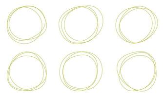 Round geometric wreath, highlighter, template. vector