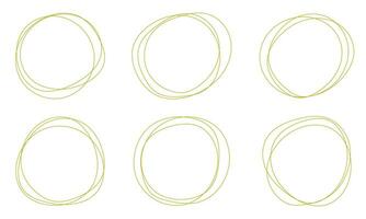 Round geometric wreath, highlighter, template. vector