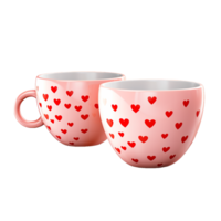 ai gegenereerd kop van koffie met hart vorm geven aan. Valentijnsdag dag png