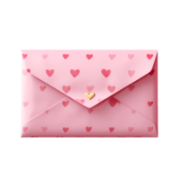 AI generated 3D Render Colorful Paper Hearts Inside Envelope on transparent background png