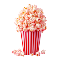 ai genererad realistisk popcorn hink på transparent bakgrund png