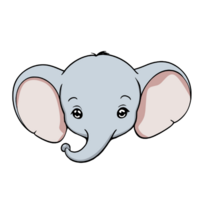 bébé l'éléphant tête png