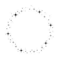 Star circle frame. Wreath round vector