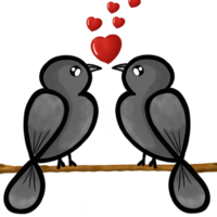 two love birds on a branch png