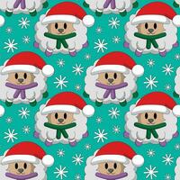 Seamless pattern with cute Christmas Sheep vector