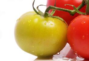 Fresh tomatoes closeup photo