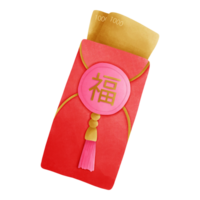 mão desenhado vermelho envelopes para chinês Novo ano, chinês Novo ano desenho animado elementos png