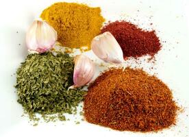 spices with garlic photo