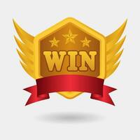 Win pop up badge vector ilustration