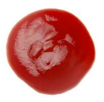 tomate salsa aislado en blanco foto