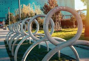 Rent a bicycle parking zone photo