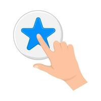 hand cursor click star illustration vector