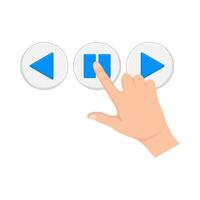 cursor click playlist illustration vector