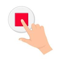 hand cursor click record illustration vector