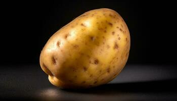 AI generated a potato is shown on a black background photo