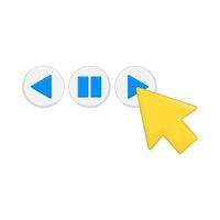 cursor click playlist illustration vector