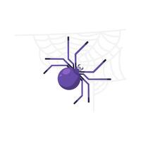 spider in spider web illustration vector