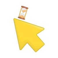 cursor with hourglass illustration vector