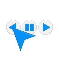 cursor click playlist illustration vector