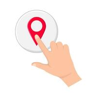 hand cursor click location illustration vector