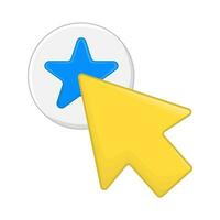 star with cursor arrow illustration vector