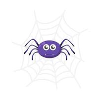 spider in spider web illustration vector