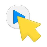 cursor click playlist illustration vector