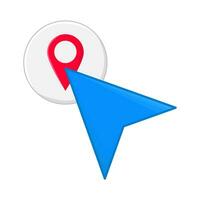 cursor with location illustration vector