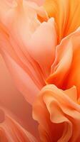 AI generated Abstract Elegance in Flowing Peach Fuzz Fabric Drapery. photo