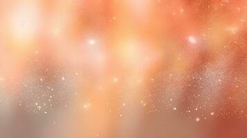 AI generated Serene Peach Glow with Sparkling Radiance and Tranquil Warmth. photo