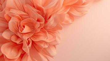 AI generated Abstract Silk Drapery in Peach Fuzz, Color of Elegance. photo