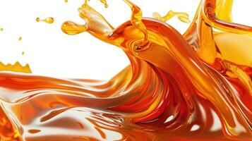 AI generated Glistening Caramel Flowing in a Delicious Golden Wave photo