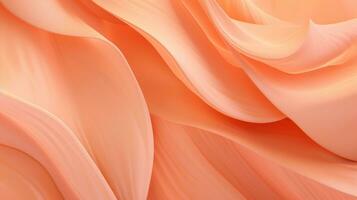 AI generated Abstract Silk Drapery in Peach Fuzz, Color of Elegance. photo