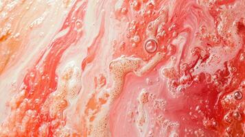 AI generated Peach Fuzz Color Bubbles Abstract Texture Trend 2024 photo