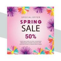 spring sale design template vector