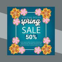 spring sale design template vector