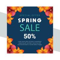 spring sale design template vector