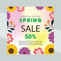 spring sale design template vector