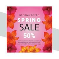 spring sale design template vector