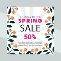 spring sale design template vector