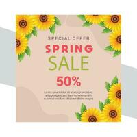 spring sale design template vector